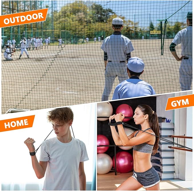Zomiboo Baseball Bands Sports Resistance Exercise Bands Arm Strength Training Softball Baseball Pitching Training Workout Equipment for Youth Adult - Bloomnest