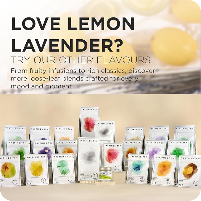Tastings Tea Lemon Lavender Blend - 2.2oz Loose Leaf | Medium Caffeine Levels - Bloomnest