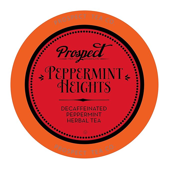Prospect Tea Co. Peppermint Heights Herbal Tea Pods Compatible with K Cup Brewers Including 2.0, 40 Count - Bloomnest