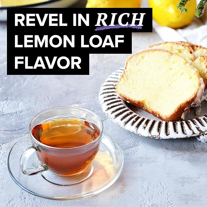 TAZO Dessert Delights Glazed Lemon Loaf Herbal Tea Bags, Aromatic Blend, Caffeine-Free, 90 Total Tea Bags (15ct - Pack of 6)