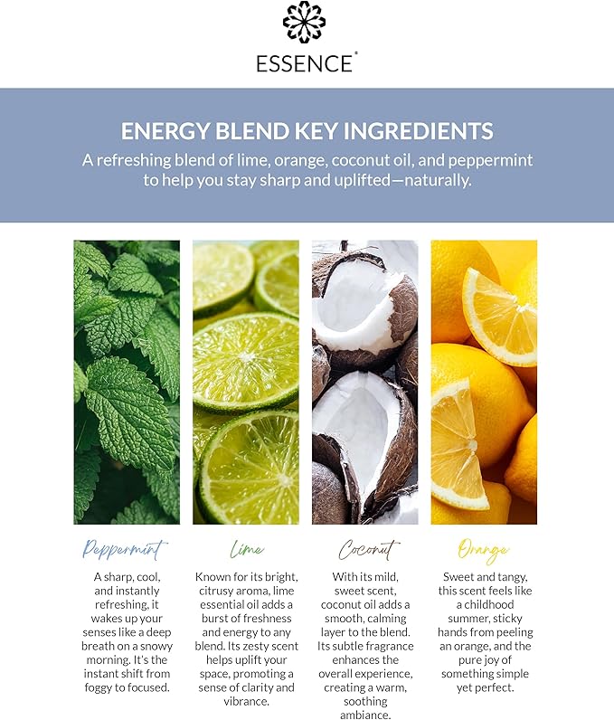 Essence Wearable Aromatherapy Nasal Diffuser – Energy Blend Essential Oil Nose Ring – Personal Scent Clip for Travel, Work & Everyday Use – Made in USA - Bloomnest