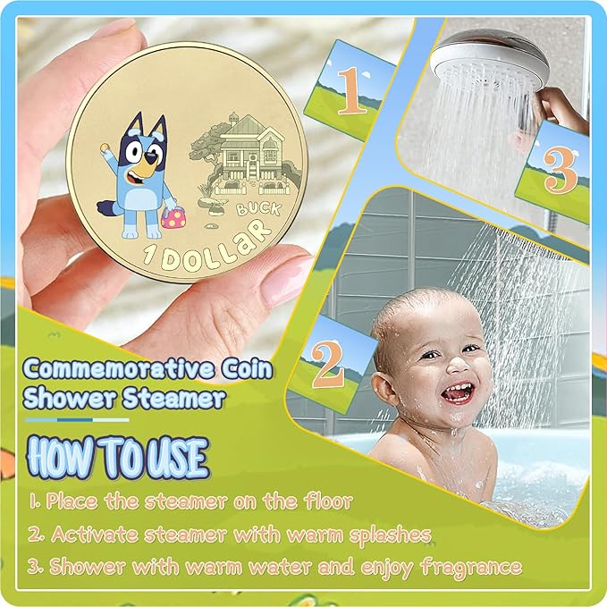 The Blue Heelers Gifts Set: Bath Bombs with Toys Inside, Shower Steamers, Mask Craft, Keychain, Drawstring Backpack, Towel, Blanket, Sticker, Poster, Gift Card, Birthday Gifts for Kids Boys Girls - Bloomnest