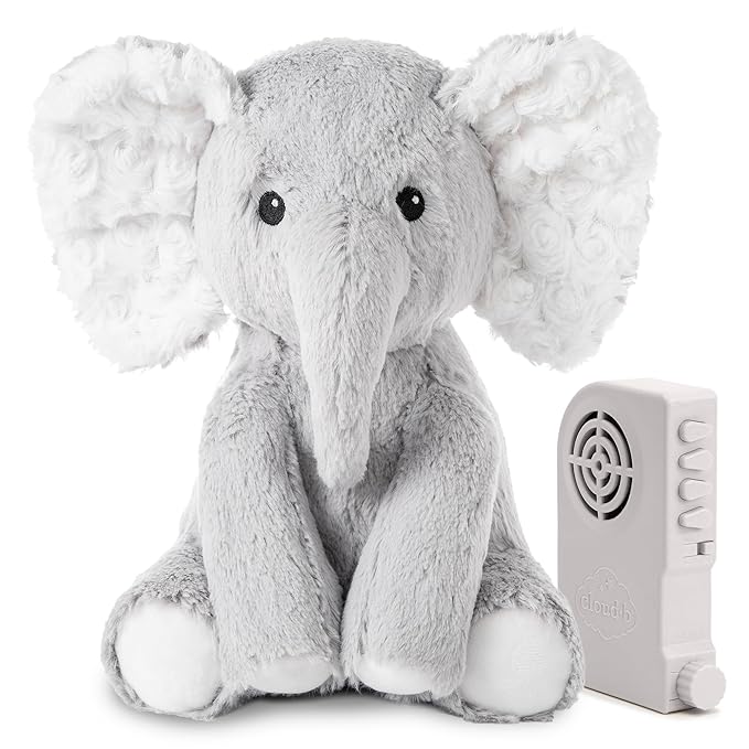 Cloud b Sound Machine with White Noise Soothing Sounds | Cuddly Stuffed Animal | Adjustable Settings and Auto-Shutoff | Elliot Elephant™ - Bloomnest