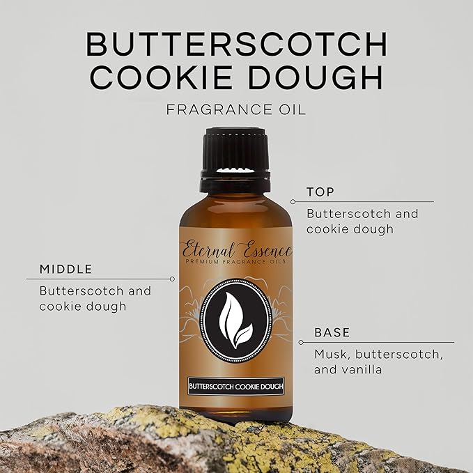 Eternal Essence Oils Butterscotch Cookie Dough 30ml Premium Fragrance Oil - for Candle, Soap Making, Aromatherapy, Diffusers, Home Care, & Humidifiers EternalEssenceOils