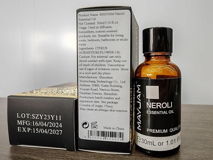 Neroli Essential Oil 30ML/ 1.01FL.OZ, MAYJAM Pure Neroli Oil for Massage, Diffuser, Soap Making, Long Lasting Scents - Bloomnest