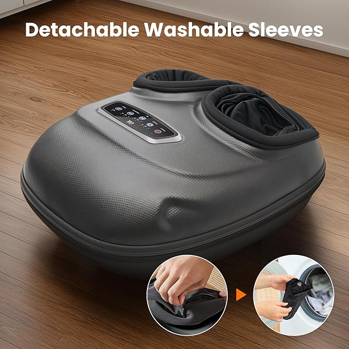 CILI Foot Massager with Heat, 2025 Shiatsu Feet Massage Machine for Plantar Fasciitis Neuropathy Pain Relief, Remote Control Heated Foot Warmer Massager Size 13, Gifts/Presents for Mom, Dad - Bloomnest