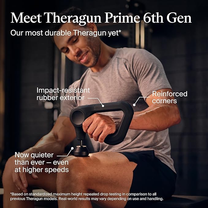 TheraGun Prime (6th Generation) Massage Gun by Therabody – Deep Tissue, Powerful Massage in a Rugged, Durable Design for Reliable Recovery & Pain Relief - Bloomnest
