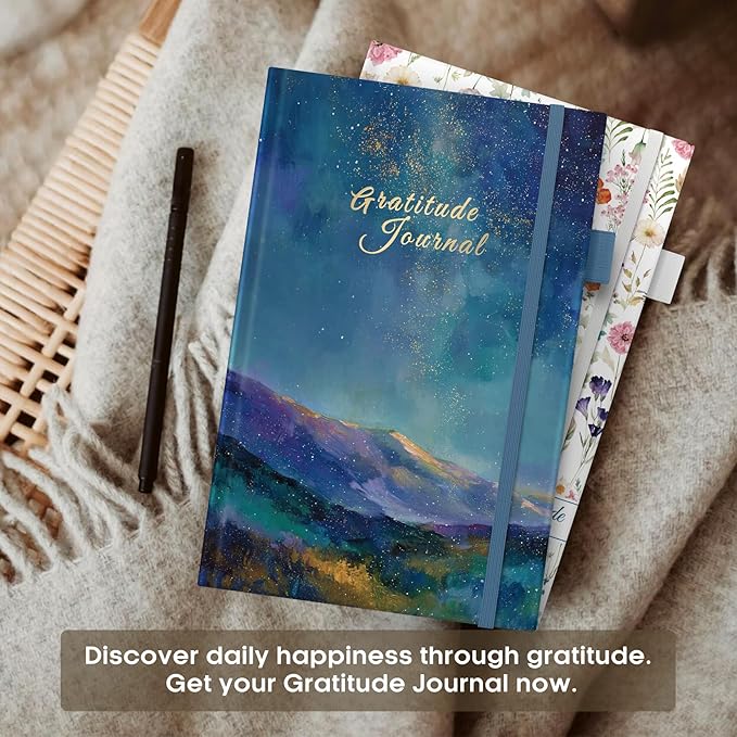 Gratitude Journal for Women – Undated Daily Mindfulness & Manifestation Journal with Prompts for Cultivate Affirmations, Positivity, Self-Care & Happiness - Starlit Peaks - Bloomnest
