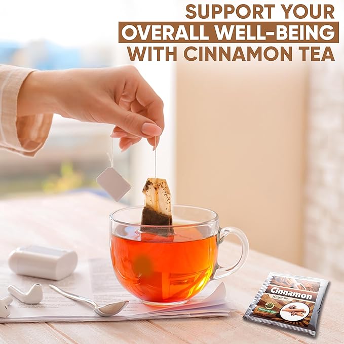 HERBOGANIC Cinnamon Herbal Tea - Digestion Support and Immune Boost | Refreshing and Delicious Blend | Natural Ingredients | 20 Tea Bags - Bloomnest