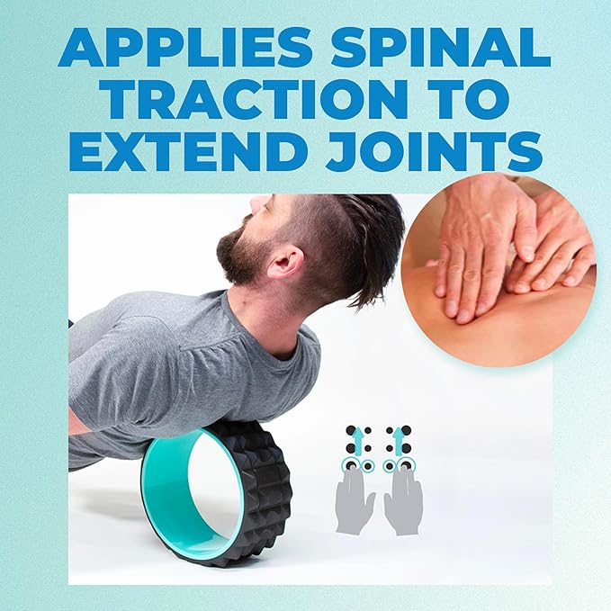 Chirp Wheel XR Acupressure - Back Relief & Muscle Relaxation, Stress Melting, Targeted Trigger Point Release, Comfort Cushioning, High-Density Foam Roller, 500lbs Capacity, 10" Mint - Bloomnest