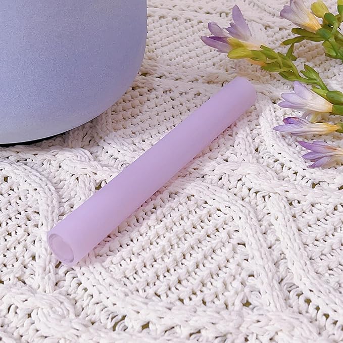 Singing Bowl Mallet Purple Acrylic Rubber Striker Mallet for Playing Quartz Crystal Singing Bowl with Bundle Pocket - Bloomnest