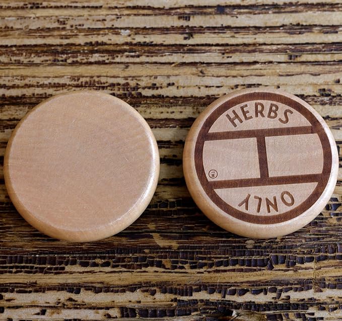 Wood Herb Grinder - Durable Hardwood Spice Mill with Thick Sturdy Metal Pins - Bloomnest