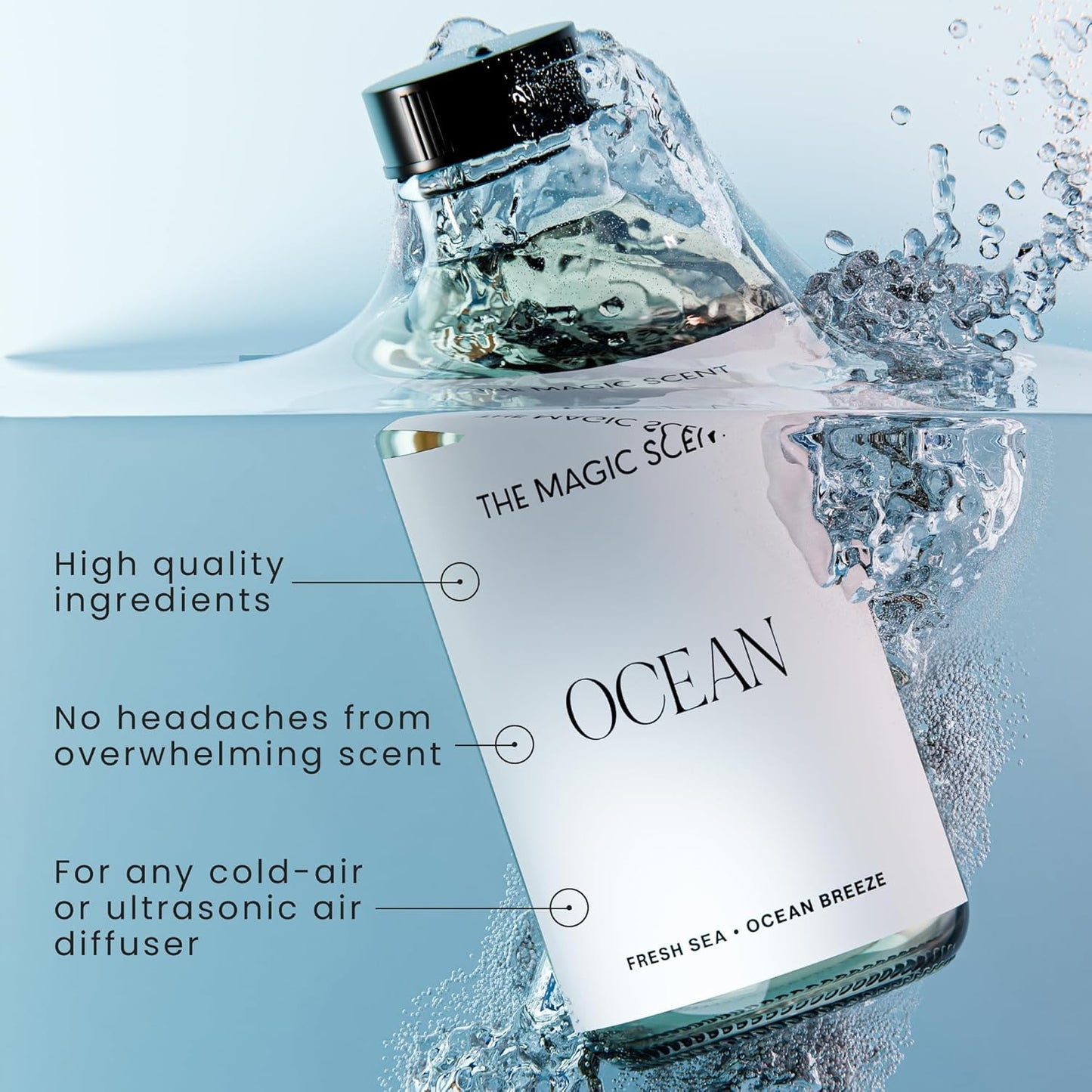 The Magic Scent Ocean Diffuser Oil - Hotel & Home Luxury Scents Inspired by Bali Resort - Oil Scents for Home Designed for Use in All Diffusers - 16.9 fl oz, 500 mL