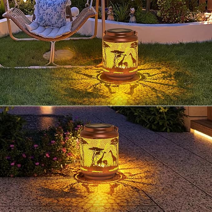 Styleonme Giraffe Lover Solar Light, Mother's Day Lantern Gift for Mom Grandma Women Sister, Hanging Image Giraffes Lanterns, Yard Corridor Garden Decor, Thanksgiving Day, Birthday Gifts - Bloomnest