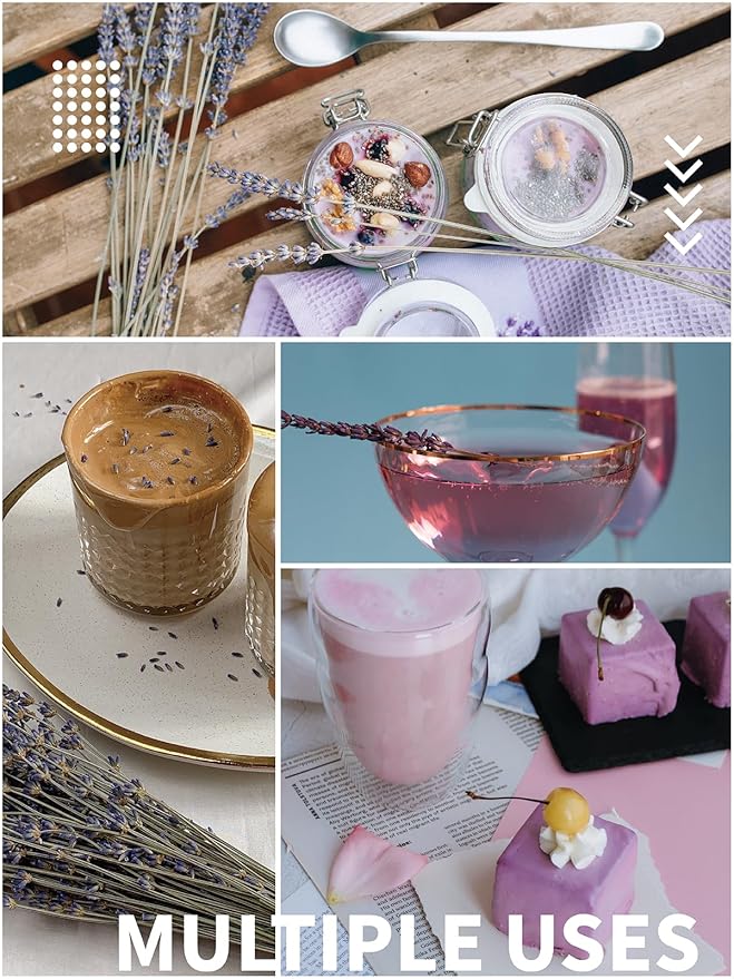 HYNTMYT Lavender Tea, Food Grade Lavender Herbal Tea, Natural Dried Lavender Buds for Tea, Baking, Lemonade, Fresh Aroma, 115g - Bloomnest