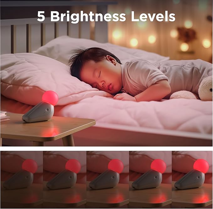 Motorola Nursery S1 | Portable Sleep Soother & Light Sound Machine for Babies & Kids | 50-Hour Battery Life | 10 Soothing Sounds, Lullabies & Multicolour Nightlight | Travel, Baby Shower/Registry Gift - Bloomnest