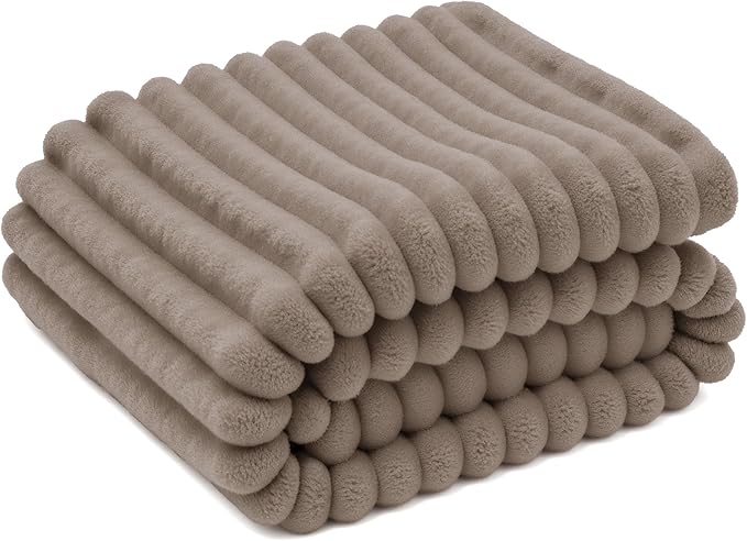 Bedsure GentleSoft Light Brown Fleece Blanket for Couch - Cozy Soft Blankets for Women, Cute Small Throws for Girls, 50x70 Inches - Bloomnest