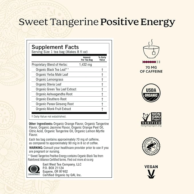 Yogi Tea - Morning Energy Variety Pack (3 Pack) Includes Peach Bergamot Bright Day, Sweet Tangerine Positive Energy, Spiced Blackberry Focus - 48 Organic Tea Bags - Bloomnest