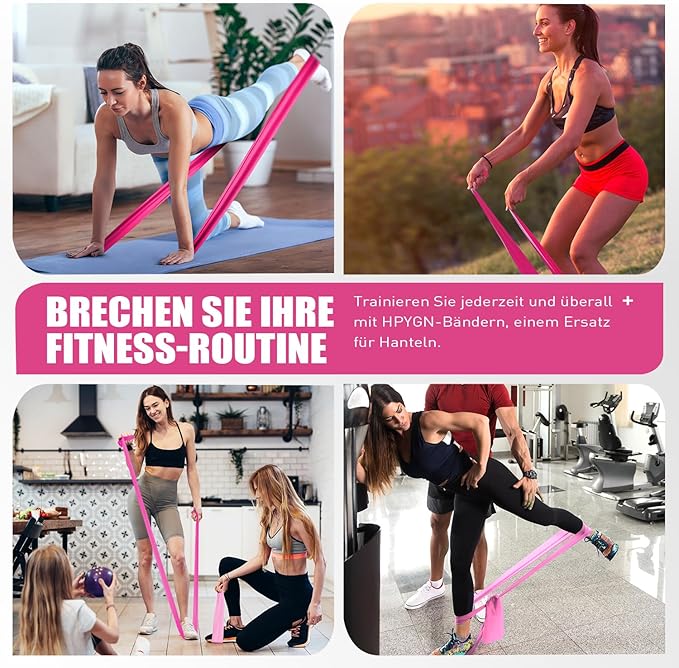 Resistance Bands, Exercise Bands, Physical Therapy Bands for Strength Training, Yoga, Pilates, Stretch Elastic Band with Different Strengths, Workout Bands for Home Gym - Bloomnest