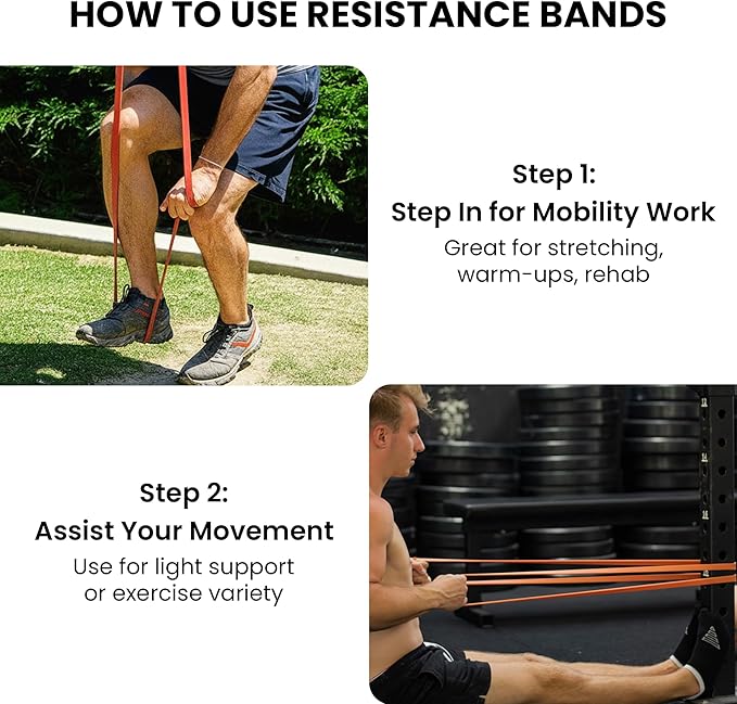 Pull Up Assist Bands Set by Functional Fitness. Heavy Duty Resistance and Assistance Training Band - Bloomnest