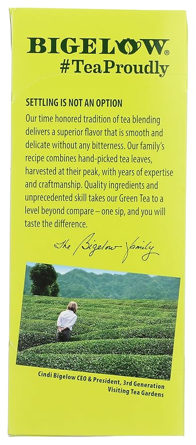 Bigelow Tea Green Jasmine 28ct (Pack of 1), Medium-Caffeine, All Natural, Antioxidant-Rich, Individual Foil-Wrapped Bags - Bloomnest