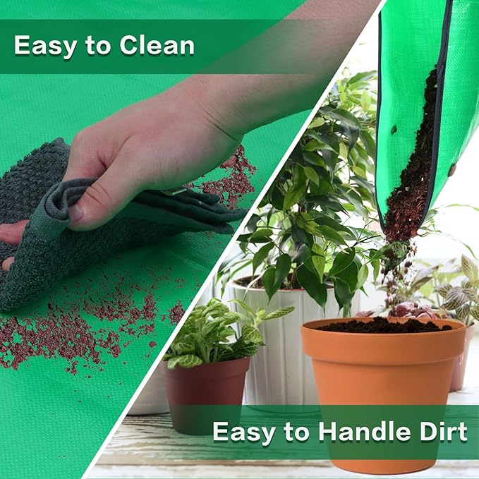 26.8" x 26.8" Plant Repotting Mat Waterproof Transplanting Mat Indoor Succulent Potting Mat Portable Gardening Watering mat Square and Foldable Garden mat - Bloomnest