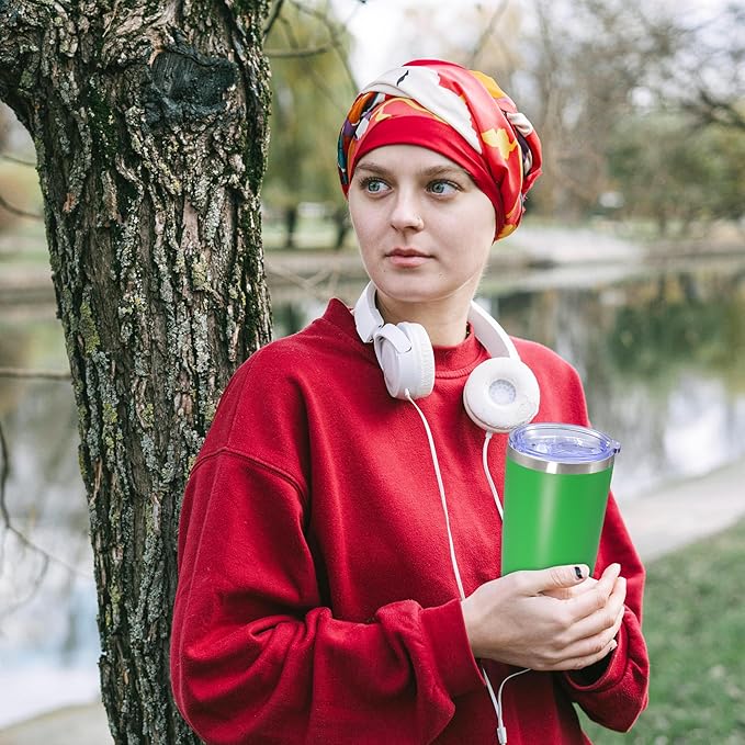 20 oz Tumbler with lid Double Wall Vacuum Insulated Tumblers Stainless Steel Coffee Mug Travel Coffee Tumbler Powder Coated Tumbler Cup Keep Hot&Cold - (Green 12 Pack)