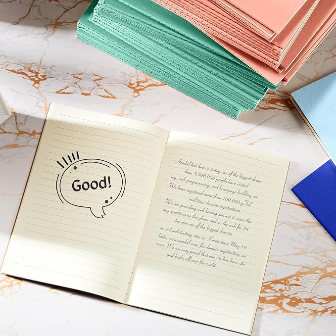 Mimorou 100 Pcs Journals Notebooks Bulk - Kraft Softcover A5 Small Notebooks 5.5 Inch x 8.3 Inch Notepads with 60 Page 30 Sheet for Writing Sketch Travel Office Supplies(Bright Color,Lined) - Bloomnest