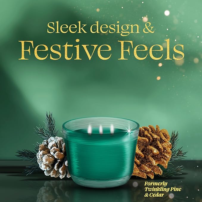 Glade 3-Wick Scented Candle Jar, Balsam & Spruce, Air Freshener Infused with Essential Oils, 6.8 Oz, 3 Count - Bloomnest
