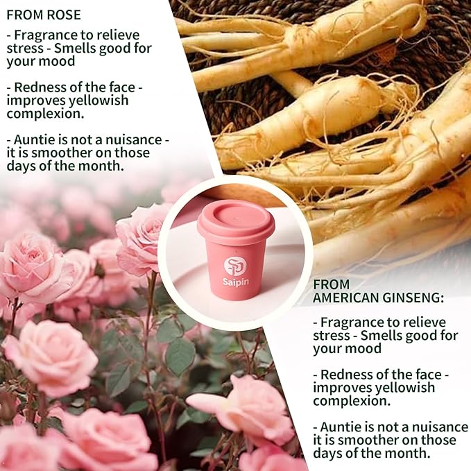 SAIPIN Ginseng Rose Tea with Shaker Bottle– Instant Herbal Kidney Tea for Energy & Beauty | 20 Pack Organic Adaptogen Rose Ginseng for Women & Men | Caffeine-Free, Sugar-Free | Detox - Bloomnest