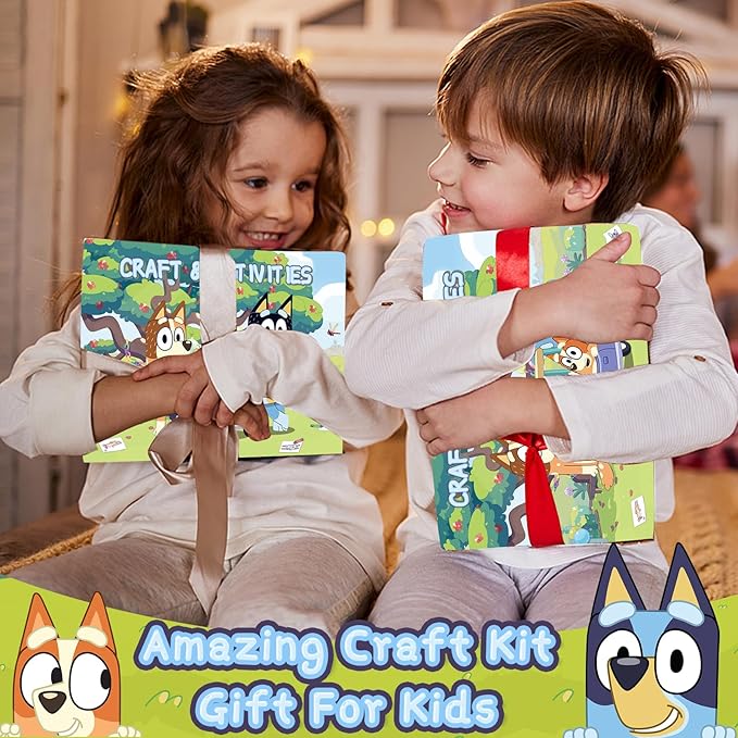 Blue Heeler Arts and Crafts Kits for Kids, 18-in-1 Birthday Gifts Set Crafts Includes Heeler Family Games, Colouring, DIY Activities, Creative Kids Crafts Kit Gifts for 3+ Years Old Girls & Boys - Bloomnest