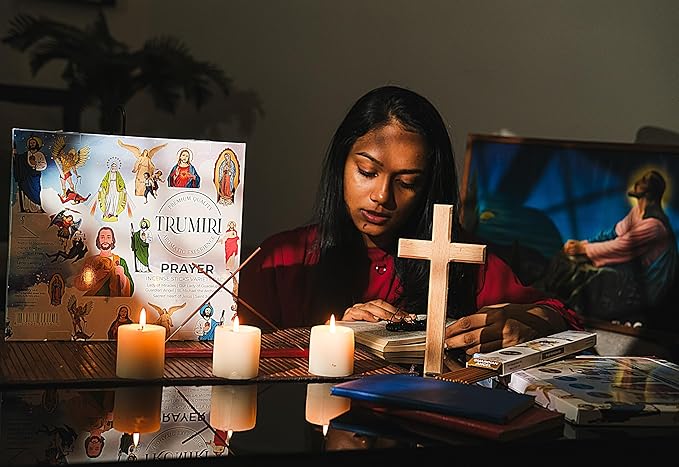 Prayer Incense Sticks - 120 Insence-Sticks (20 Insense x 6 Incents) Catholic Church Spiritual Incienso for Jesus Guardian Angel St Michael Archangel San Miguel Arcangel Judas Religious Gifts + Holder - Bloomnest