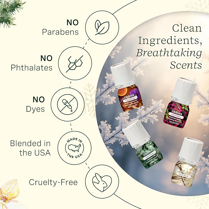 Lifelines ClickWick Essential Oil Blends for Lifelines Diffusers, 3-Pack Frosted Fir Set – Essential Oil Blend Refill for Candle, Plant & Shower Aromatherapy Diffuser – Fragrance for Diffusers - Bloomnest