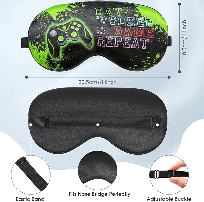 2 Pcs Sleep Eye Mask, Guys Blackout Sleeping Mask for Kids Adult Children's Travel Eye Mask Eye Cover Blindfold for Game (2 Pcs Game Mask - Style 4) - Bloomnest