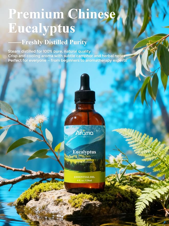 Eucalyptus Essential Oil with Premium Gift Box - Thieves Oil Essential Oils for Diffusers, Aromatherapy Oils - 4 Fl Oz 100% Pure Natural - Essential Oil Set - Gifts for Women Bloomnest