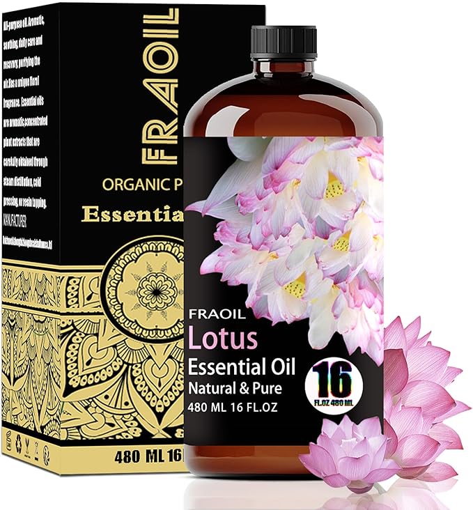 Lotus Essential Oil, Lotus Oil 16 Fl Oz 480 ML for Diffuser Humidifier Yoga Cleaning DIY Candle Soap Making Perfume Gift for Women Essential Oils - Bloomnest