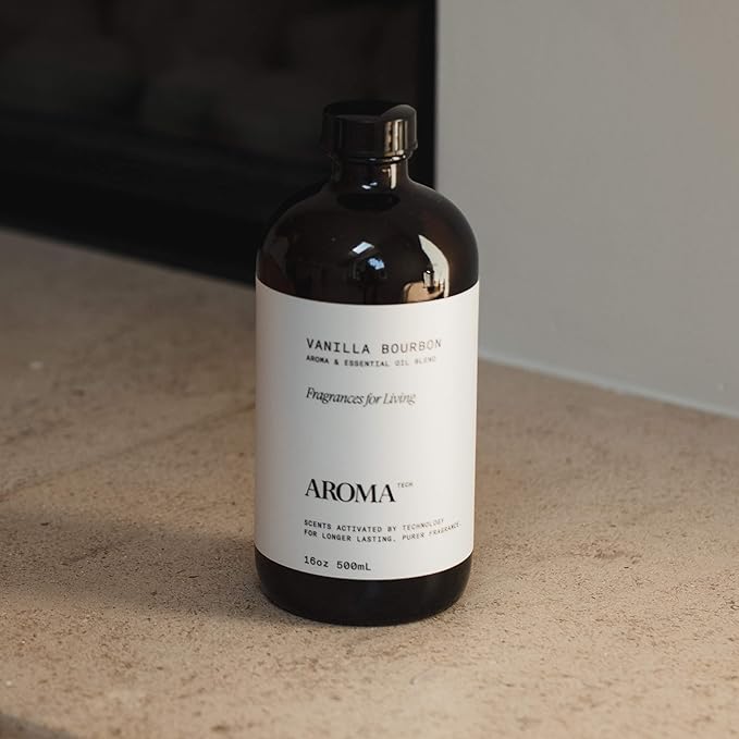AromaTech Vanilla Bourbon Aroma Essential Oil Blend: Luxury Hotel Inspired Aromatherapy with Vanilla Bean, Bourbon & Oak Barrel for Ultrasonic Diffusers & Nebulizers - 16 fl oz, 500 mL - Bloomnest