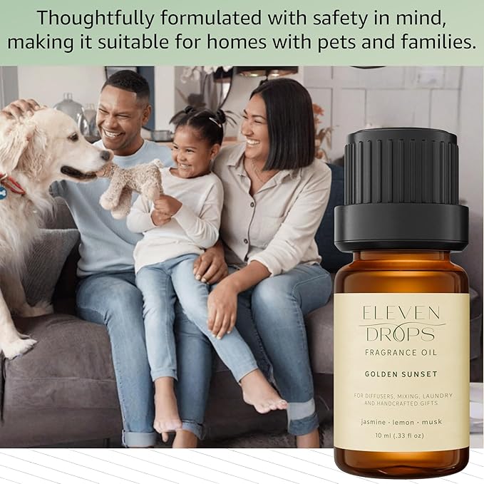 Santal Aroma Fragrance Oil – Essential Oil Blend for Diffusers, Home, Office, Cars, Mixing, Long Lasting Scent, Pet Friendly, Amber Glass Bottle, IFRA Compliant (10 ml)