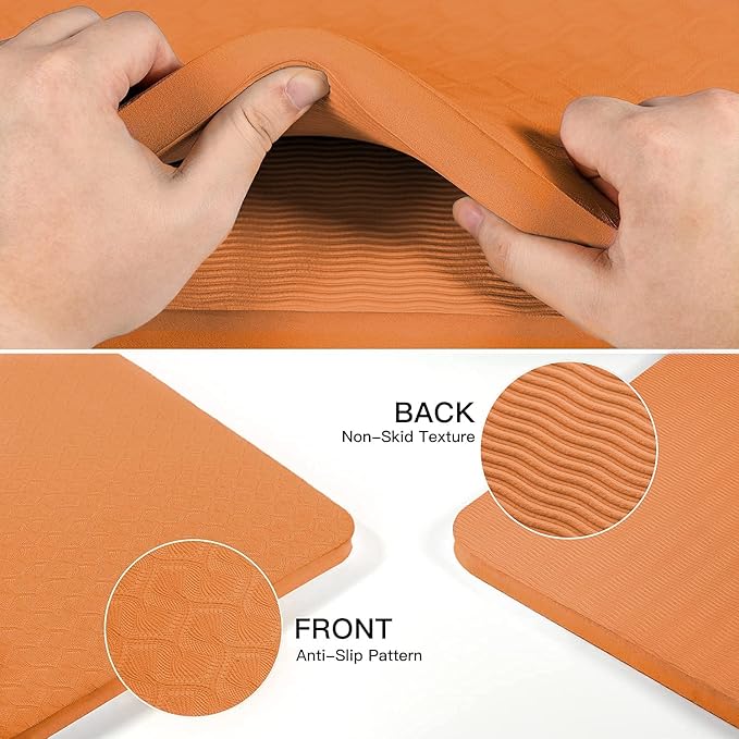 Hatha Yoga 4/5 inch TPE Yoga Mat Fitness & Exercise Mats Large Size 72"L x 32"W Non-Slip Anti-Tear For Women Men - Bloomnest