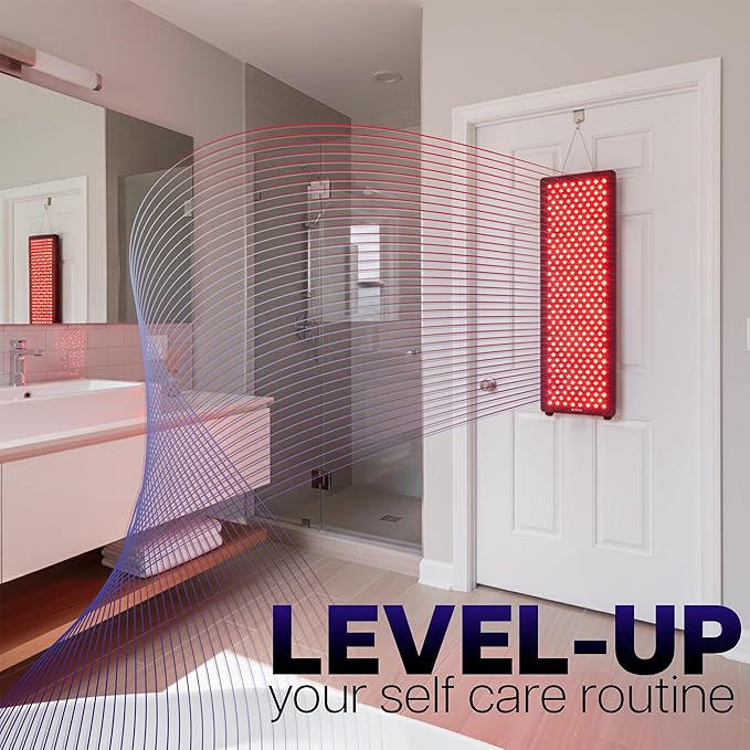 Life Finds 12 x 38 inch Red Light Therapy Panel Lamp for Skin and Muscles, Near Infrared Treatment, 300-LEDs, 390W, 5 Wavelength Modes, 214 Irradiance, Remote Control, LF-RL36 LifeFinds