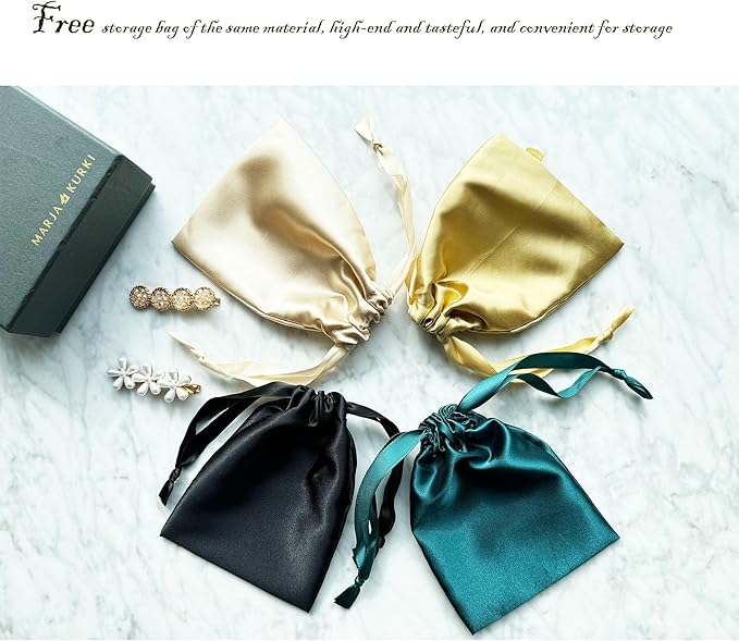 Silk Eye Mask for Sleeping - Satin Eye Cover with Silk Storage Bag Green - Bloomnest