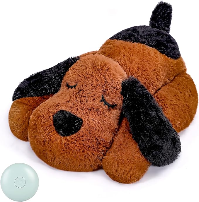 Heartbeat Puppy for Dogs, Helps for Anxiety Relief and Calming, Stuffed Animal Anxiety Calming Behavioral Puppy Heartbeat Toy Sleep aid for Cats Pets（for Small Breeds） - Bloomnest