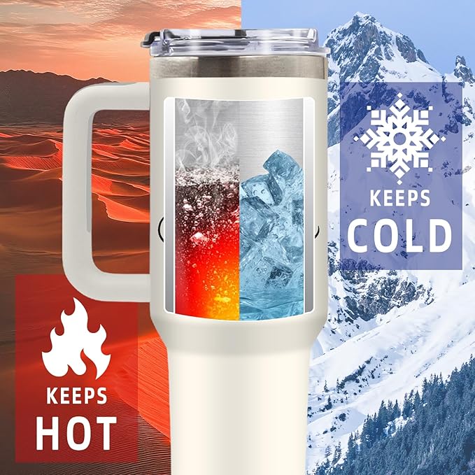 DUUV Motivational Gifts for Women Men, Funny Saying Tumbler 40 Oz with Handle Lid and Straws, Funny Coworker Gifts for Work Office, Inspirational Gift for Birthday Christmas, 1PCS - Bloomnest
