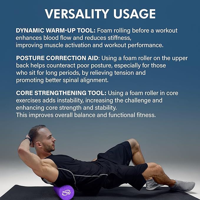 Invincible Fitness EPP Foam Roller for Deep Tissue Massage – Enhance Recovery, Relieve Pain, and Boost Mobility for a Stronger, Healthier You (Purple) - Bloomnest