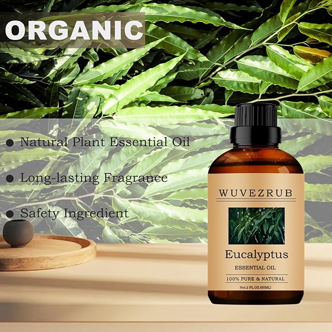 Eucalyptus Essential Oil, 60ML 100% Pure and Natural for Aromatherapy Diffuser - 2 Fl Oz - Bloomnest