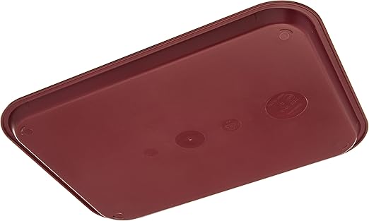 Carlisle FoodService Products CT121661 Cafe Standard Plastic Cafeteria/Fast Food Tray, NSF Certified, BPA Free, 16" Length x 12" Width, Burgundy (Pack of 24) - Bloomnest