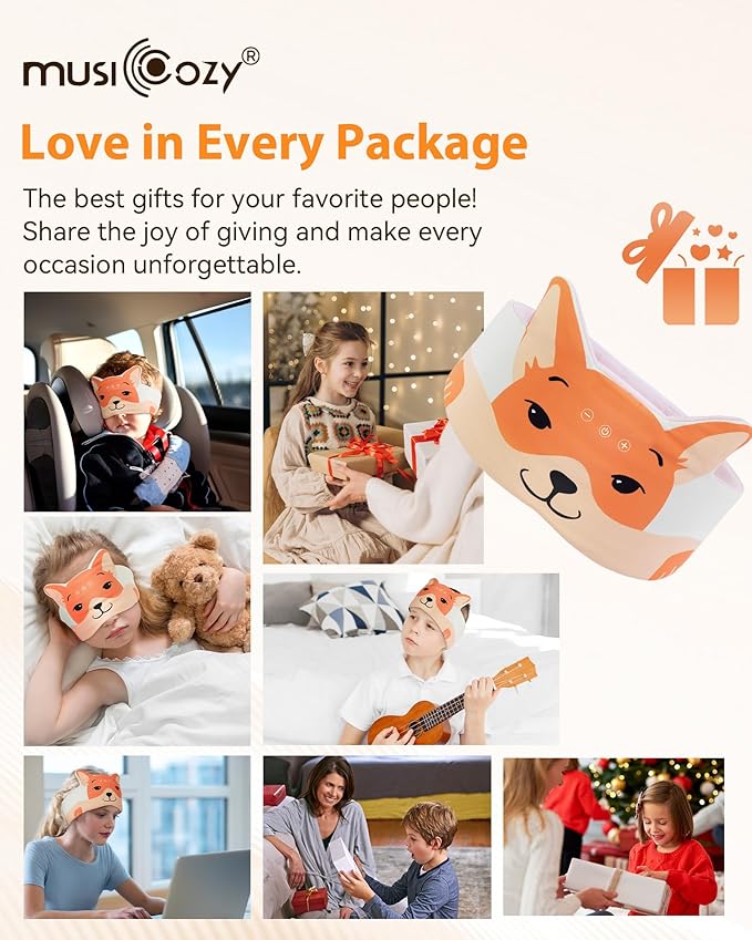 MUSICOZY Sleep Headphones Mask Headband Headphones Masks Bluetooth 5.4 Sleep Mask for kids Wireless Earphones Masks Sleeping Eyemask for Travel - Bloomnest