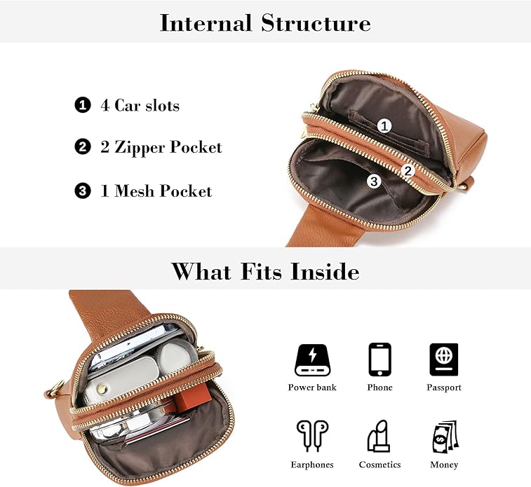 INICAT Small Sling Bag for Women Everyday & Travel Crossbody Bags Lightweight Cross Body Purses Vegan Leather - Bloomnest