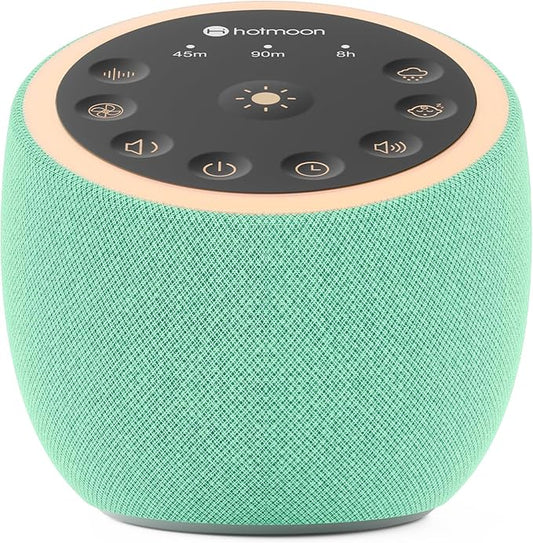 Hotmoon Sound Machine with 40 High-Fidelity Sounds, White Noise Sound Machine with Memory Functions, 8 Color Night Light, USB Power Supply, for Sleep & Noise Reduction Sleep Aid, Plug-in - Bloomnest