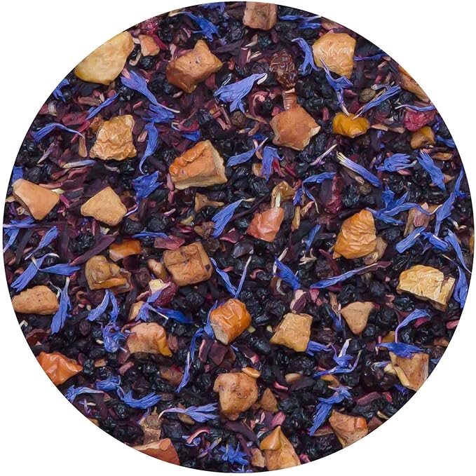 Tiesta Tea Blueberry Wild Child, Loose Leaf, Blueberry Hibiscus Herbal Tea, Premium Non-Caffeinated Blend, Make Hot or Iced, Brews Up to 200 Cups, 16 Ounce Resealable Bulk Pouch - Bloomnest